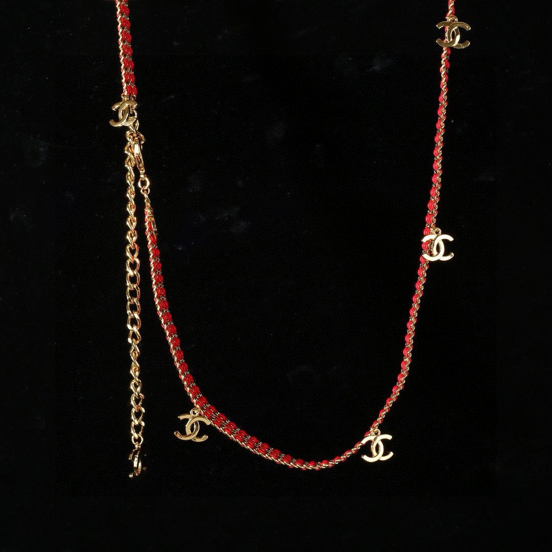 [TOP] CHANEL Waist Chain - Red