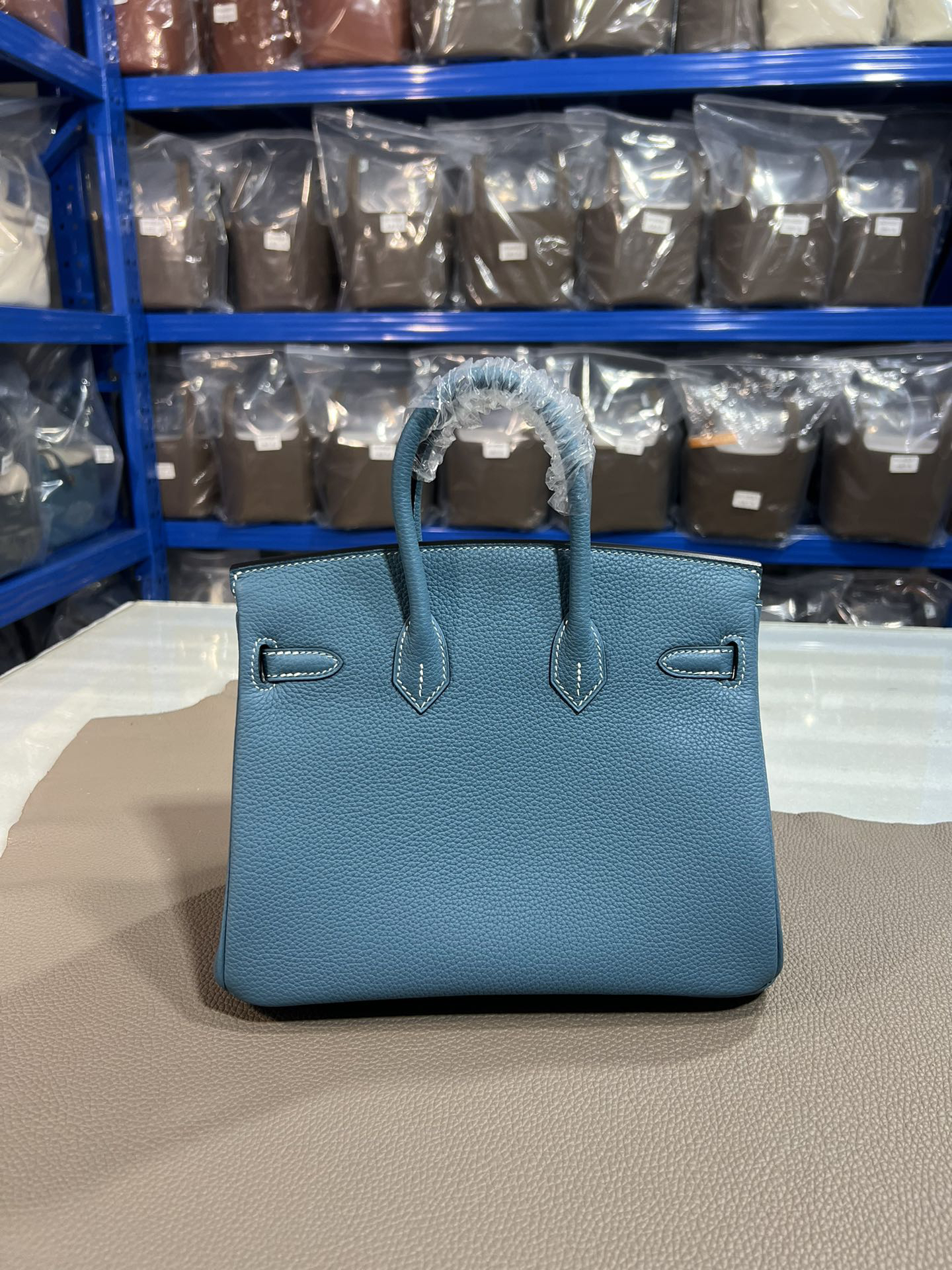 [TOP] HERMES Birkin Togo Leather 25cm - Bleu Jean & SHW