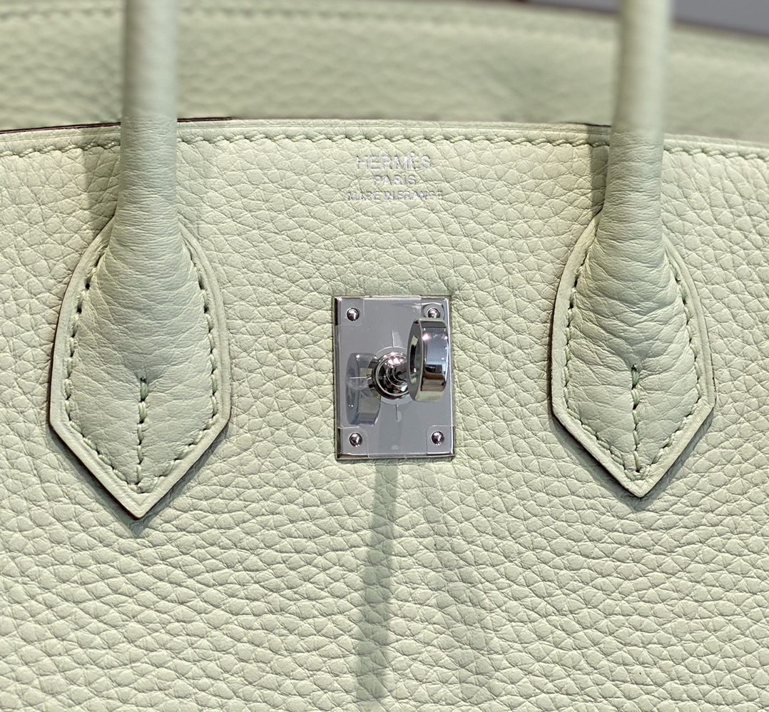 [TOP] HERMES Birkin Togo Leather 25cm - Vert Fizz & SHW