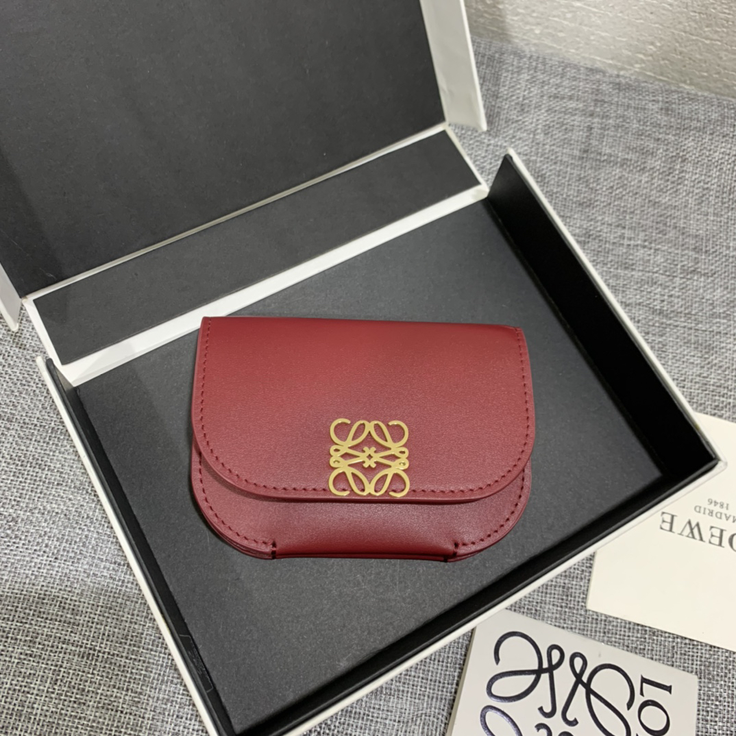 [TOP] LOEWE Wallet 11*8 cm - Red - 711 Luxury
