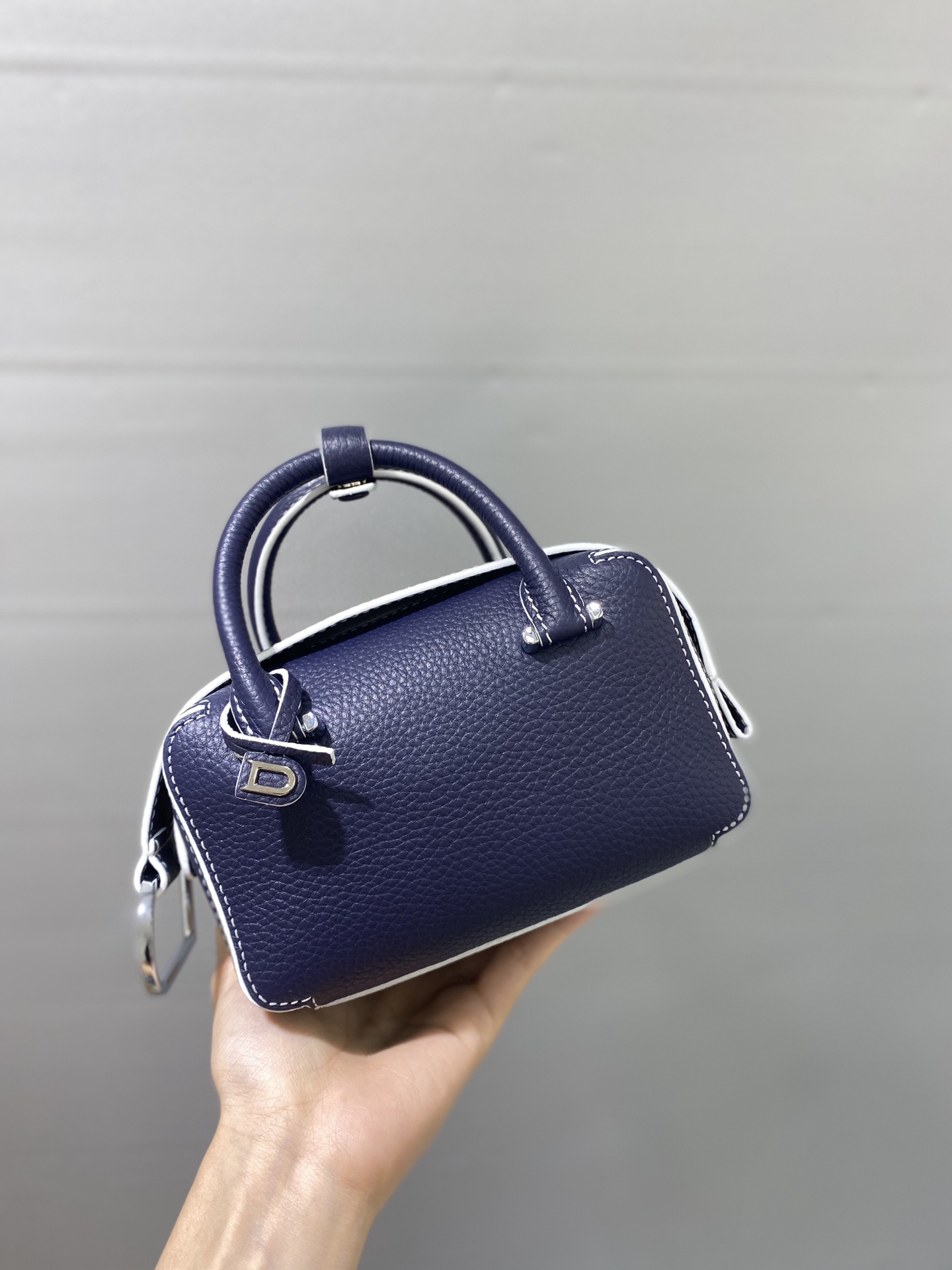 [TOP] Delvaux Cool Box Nano Bag 16cm - Navy Blue - 711 Luxury