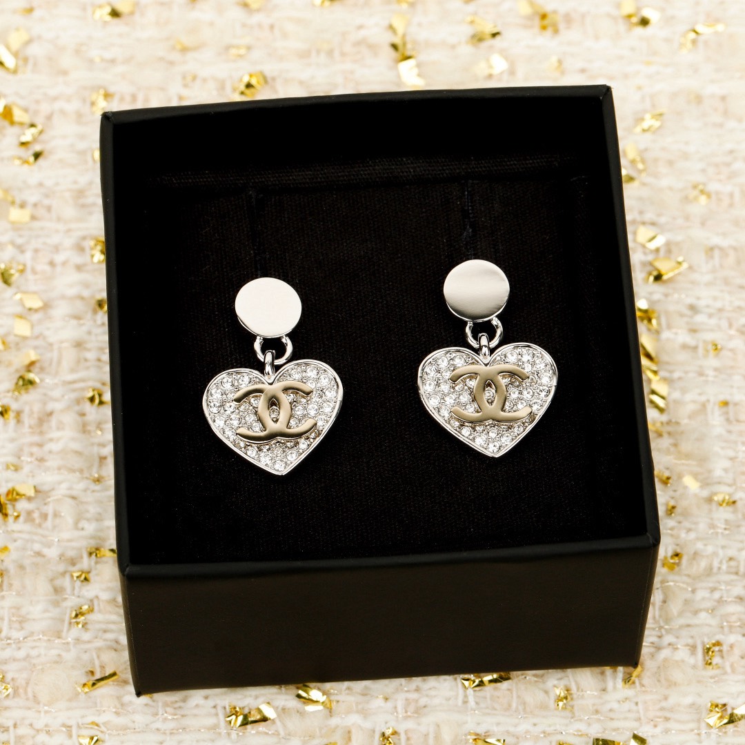 [TOP] CHANEL Earrings - Silver