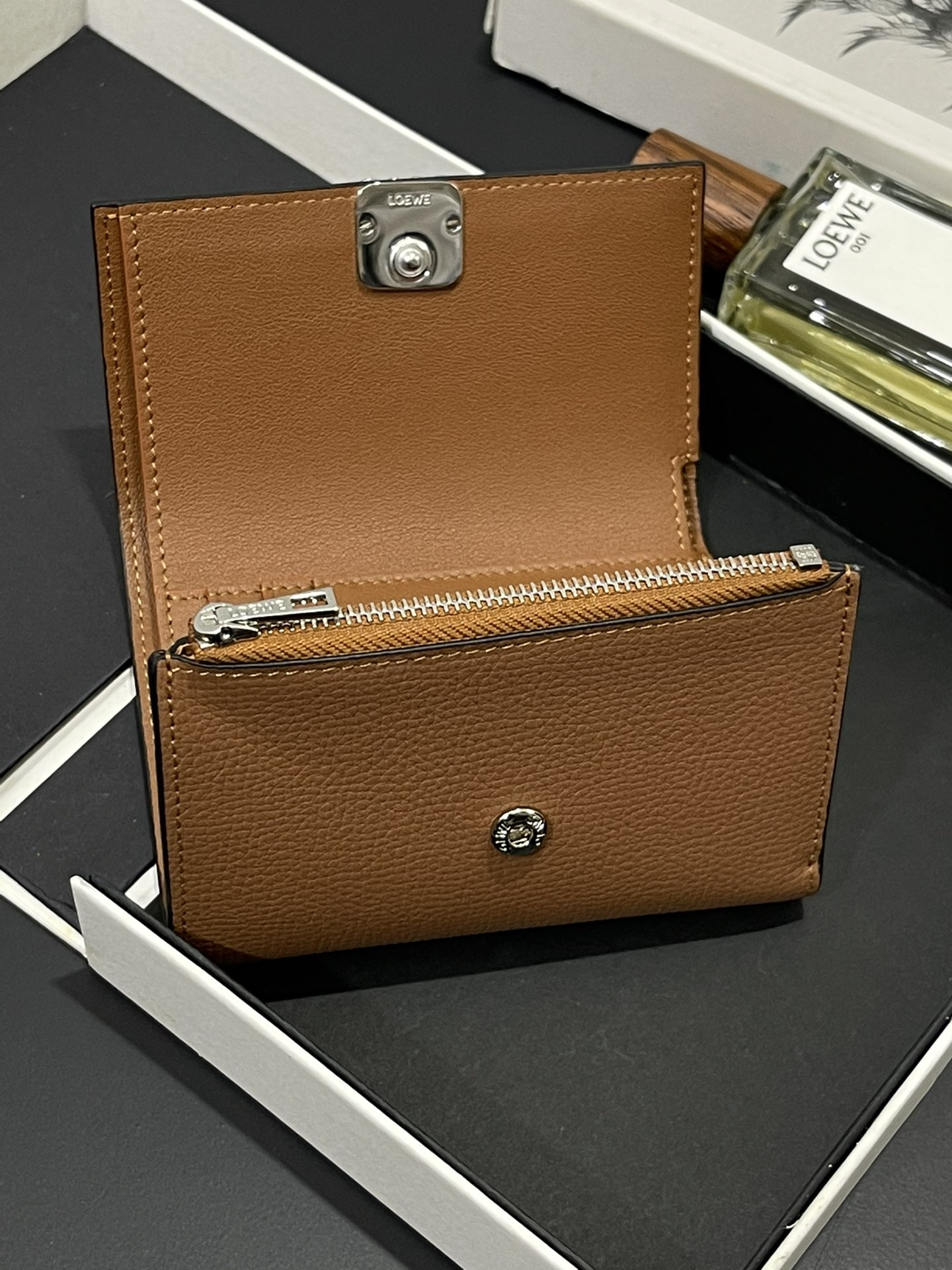 [TOP] LOEWE  Wallet 11.8*8 cm - Brown - 711 Luxury
