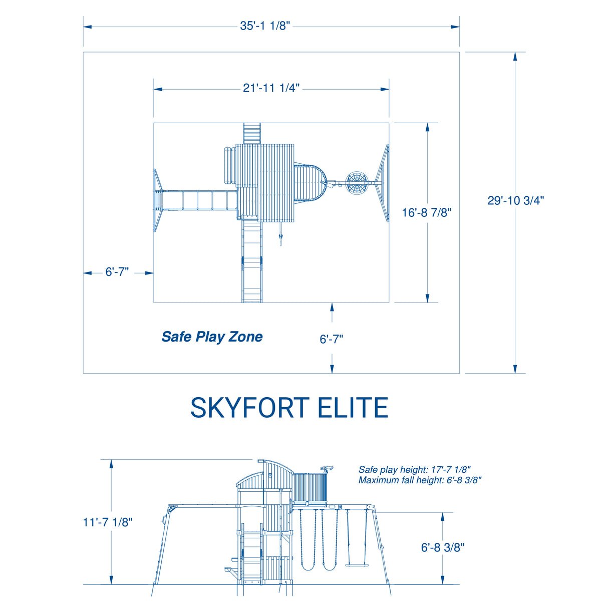 Skyfort Elite Wooden Swing Set