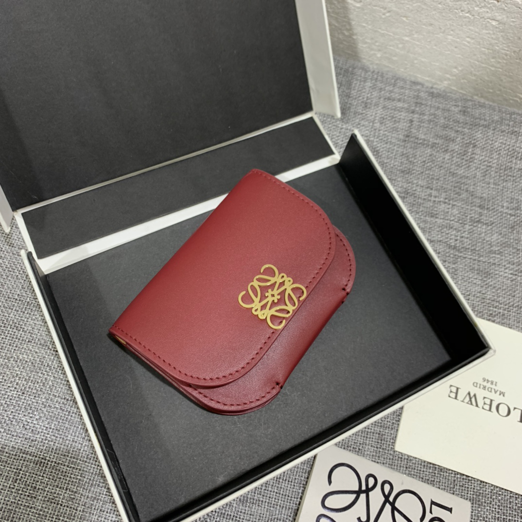 [TOP] LOEWE Wallet 11*8 cm - Red - 711 Luxury