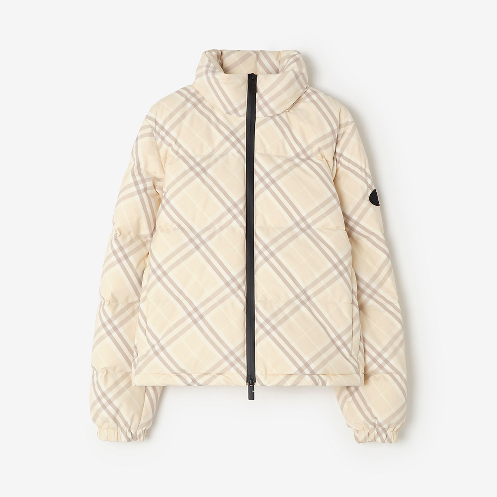 Burberry beige Clothing Burberry Check Ambleside Puffer Jacket in Yarn beige #396200 | Nigo Office