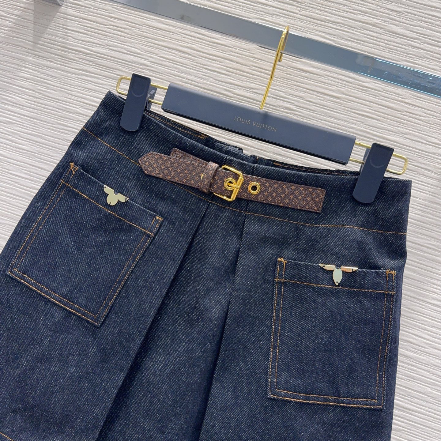 [TOP] Louis Vuitton LV Denim Skirt - Blue