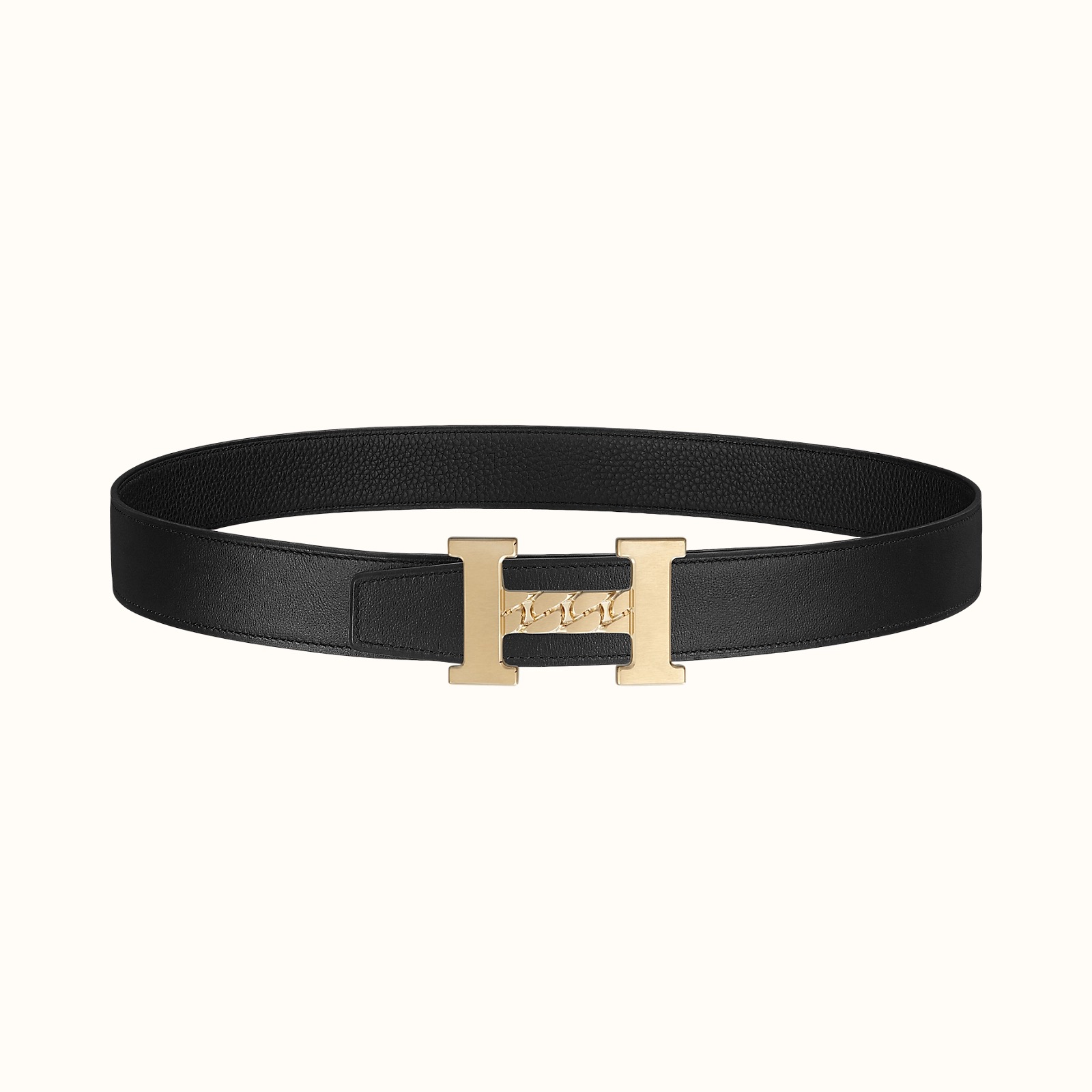 [TOP] HERMES Calfskin Belt 38mm - Black - 711 Luxury