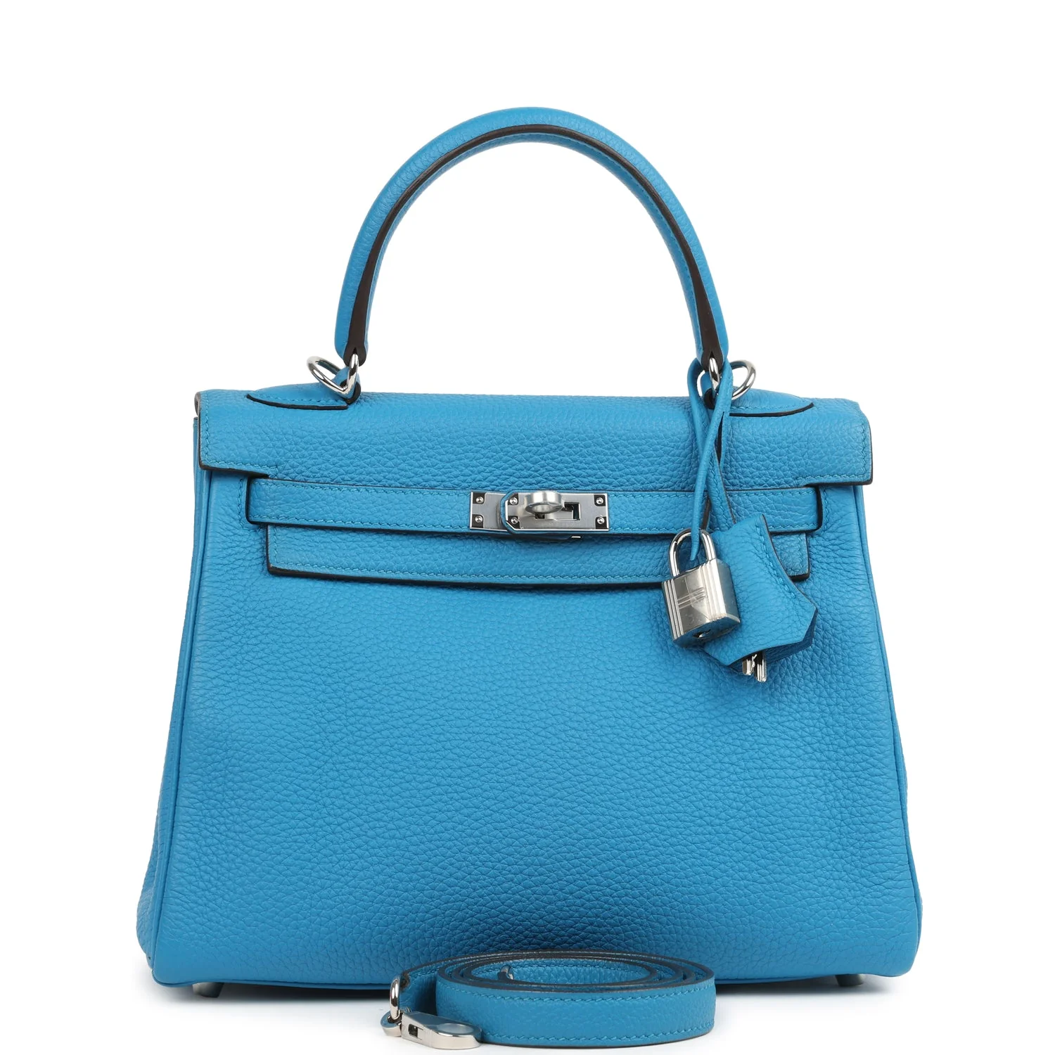 Hermes Kelly Retourne  Bleu Zanzibar Togo Palladium Hardware