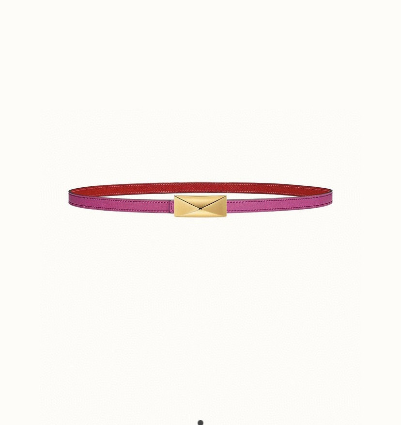 [TOP] HERMES Tres Medor Calfskin Belt 13mm - Pink - 711 Luxury
