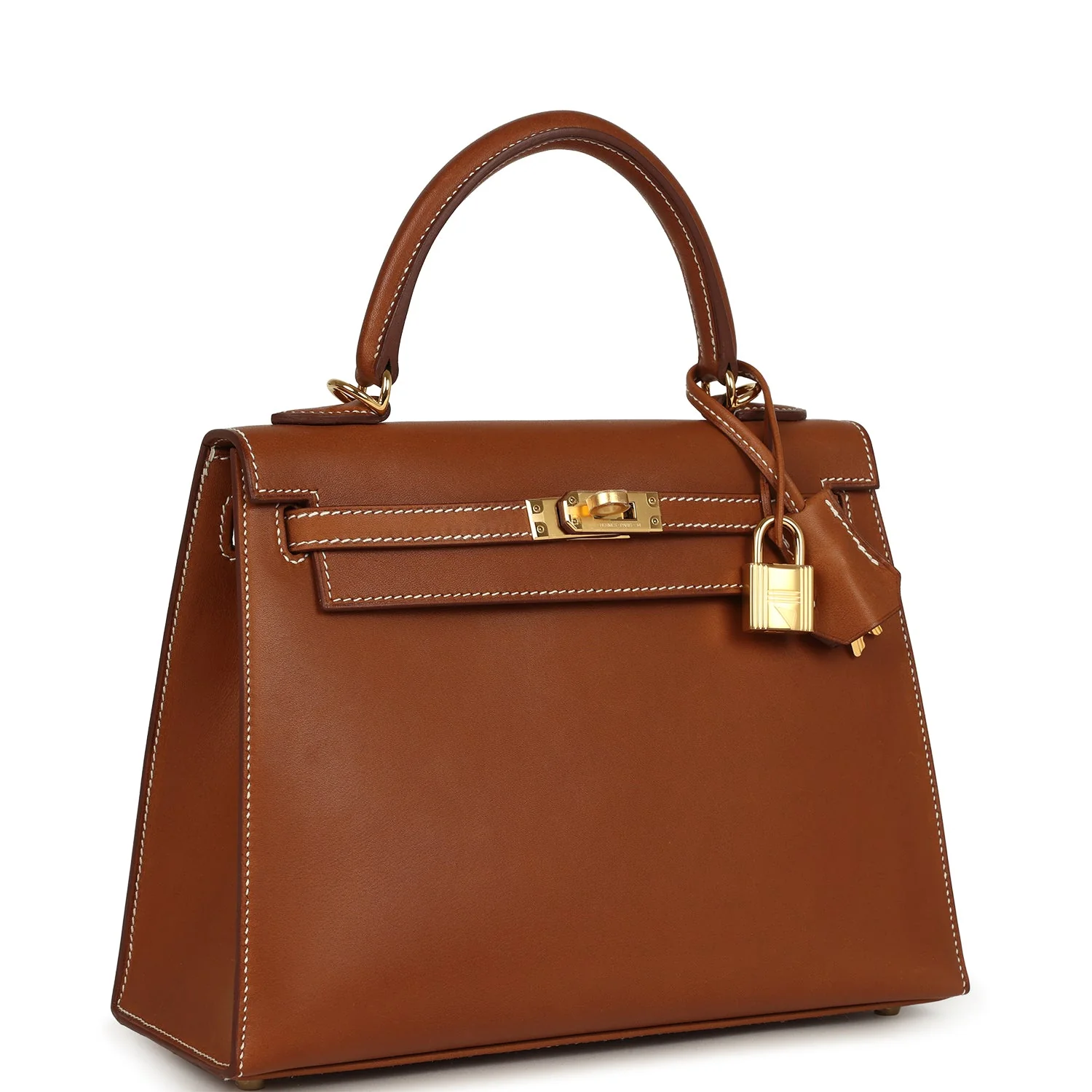 Hermes Kelly Sellier  Fauve Barenia Gold Hardware