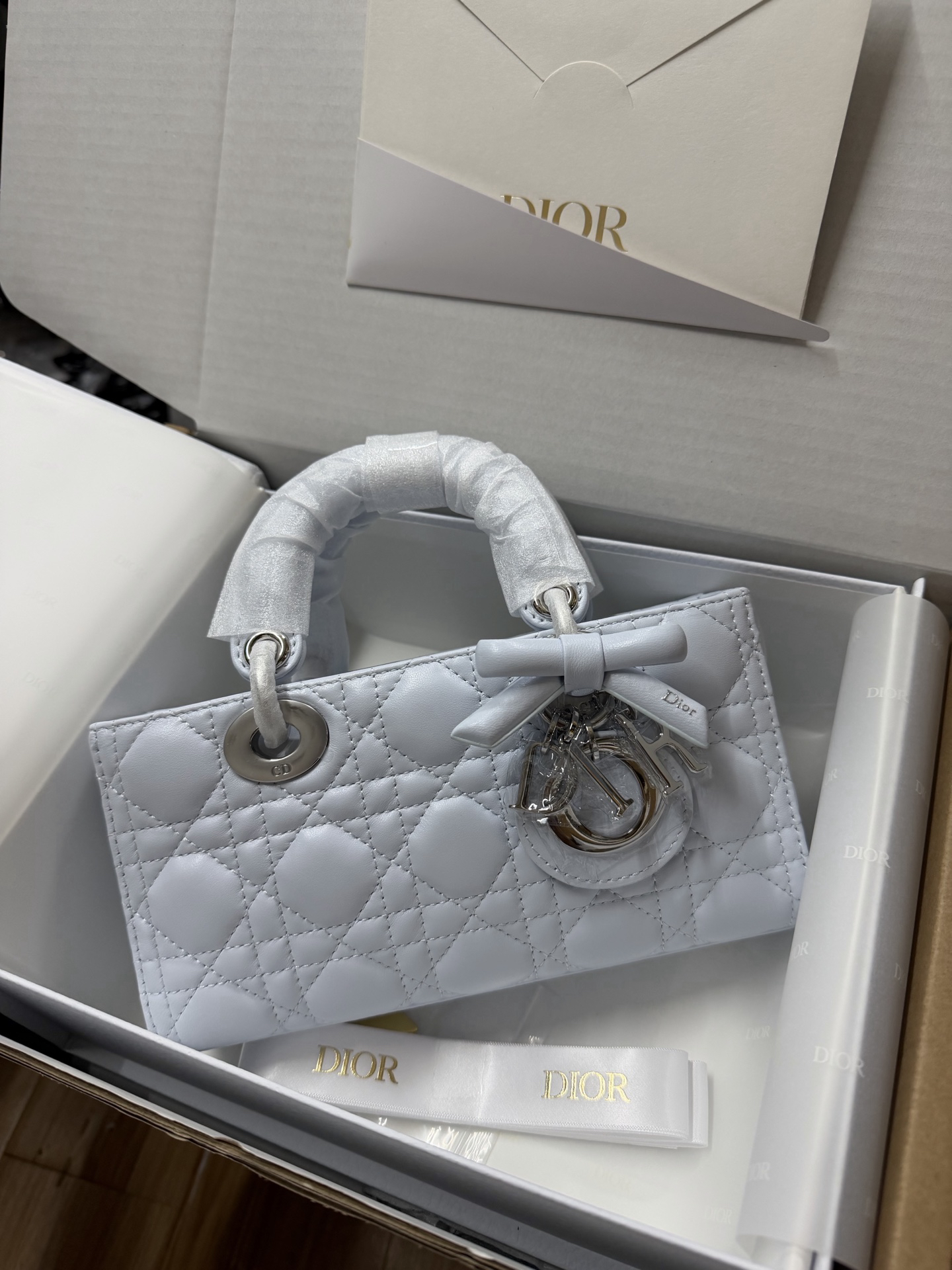 [TOP] Christian Dior Lady D-Joy Bag 22cm - Blue - 711 Luxury