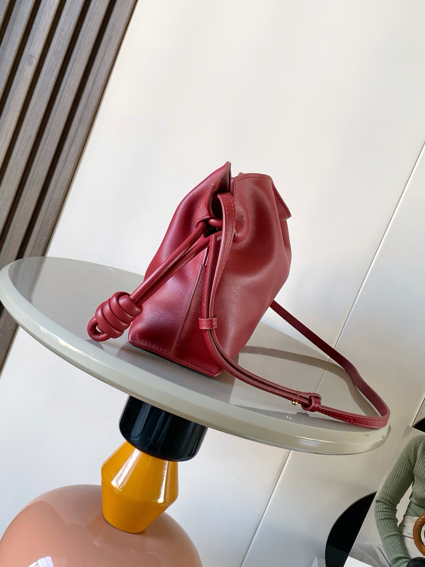 [TOP] LOEWE Flamenco Bag Cowhide Leather 23x18x9cm - Red - 711 Luxury