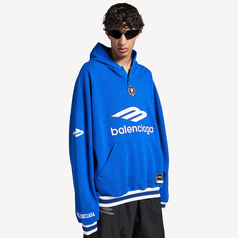 Balenciaga Clothing Balenciaga 3b Football Polo Hoodie | Nigo Office