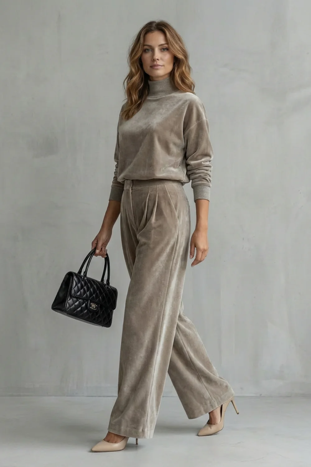Élianne – Luxe Velour Elegance – Two-Piece Lounge Set