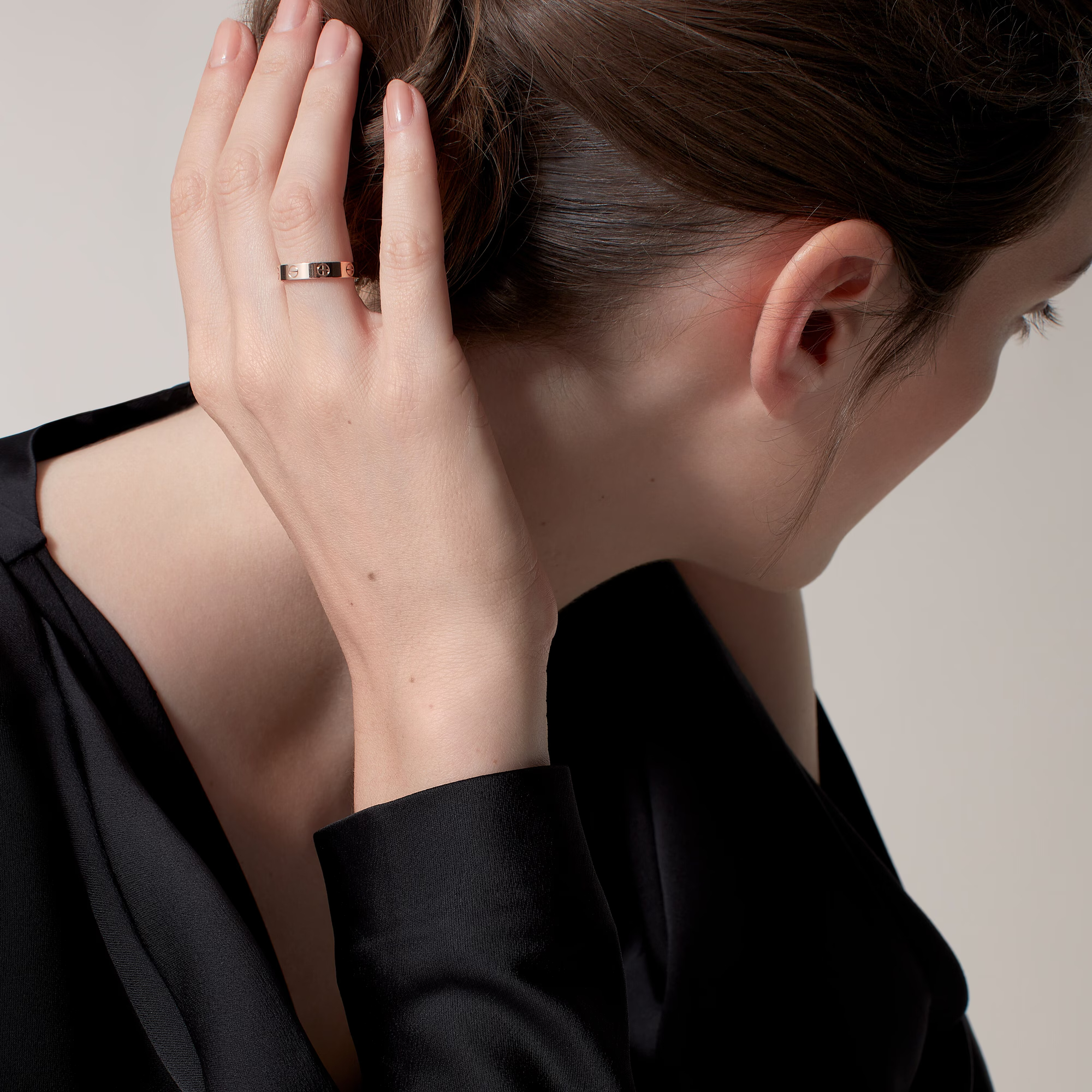 Carty Love Petite Lock Ring, Rose Gold, Small Model