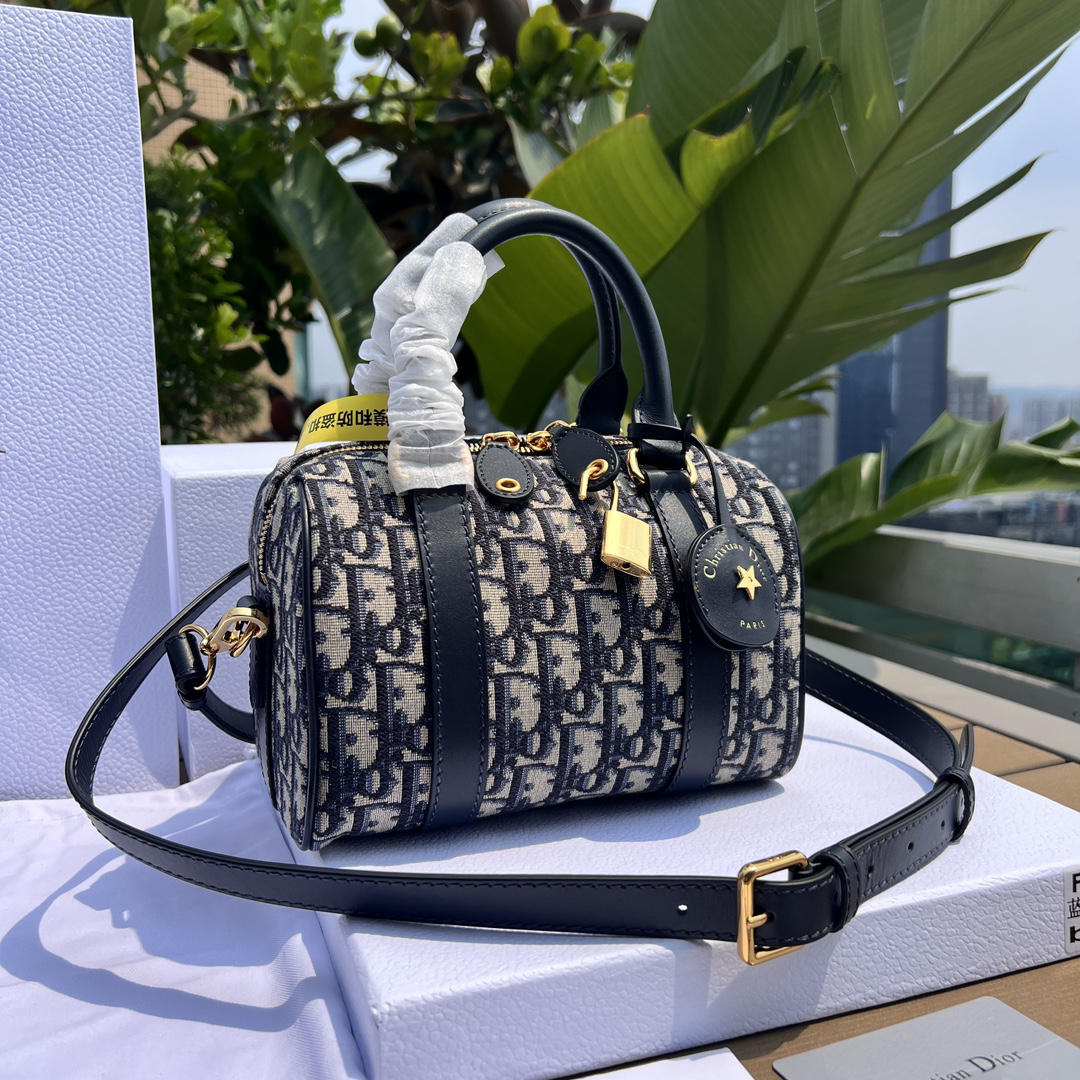 [TOP] Christian Dior Groove 20 Bag 20.5x13.5x12cm - Navy Blue - 711 Luxury