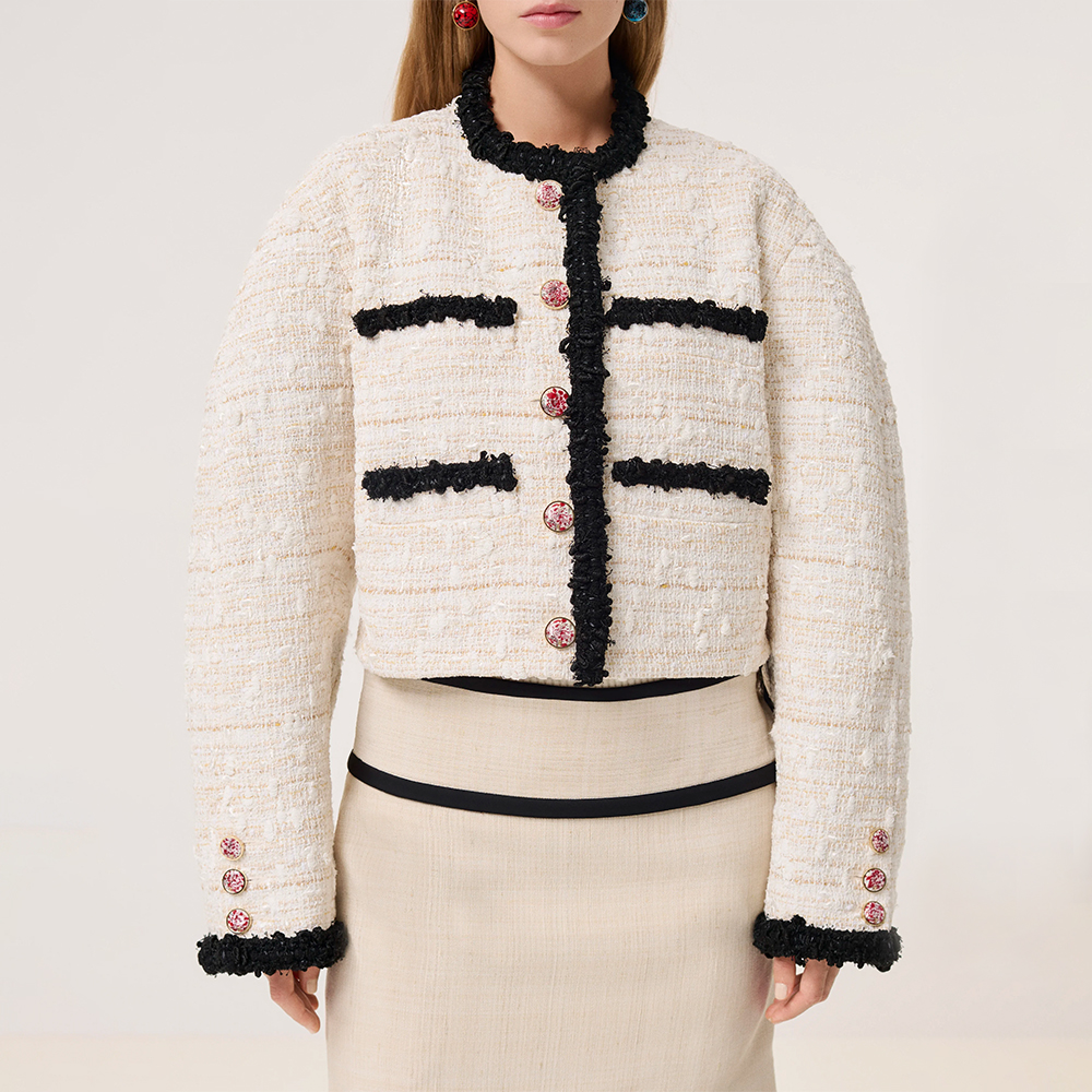 CHANEL Jacket Tweed Black #393087