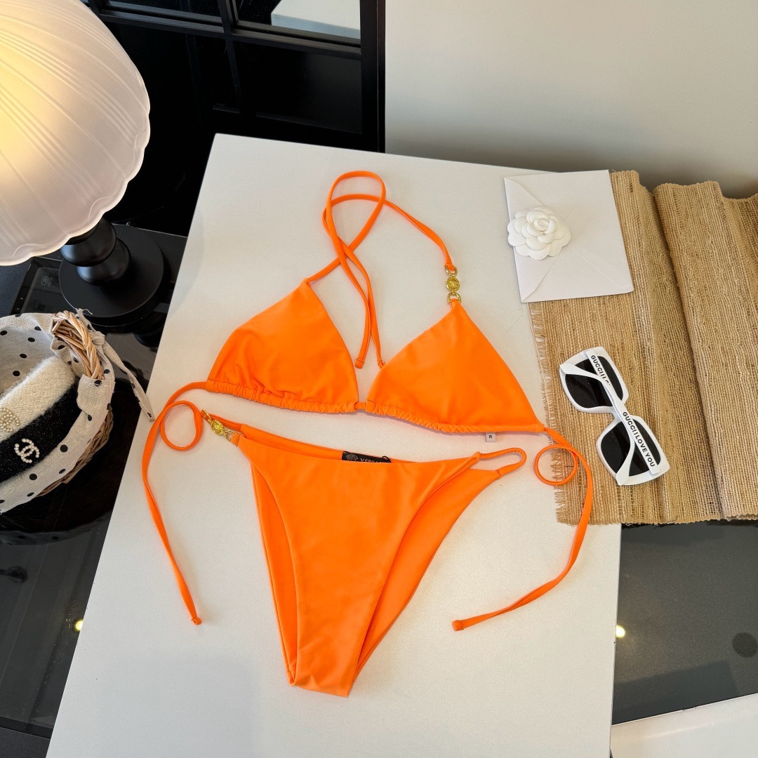 [TOP] VERSACE Bikini Swimsuit - Orange - 711 Luxury