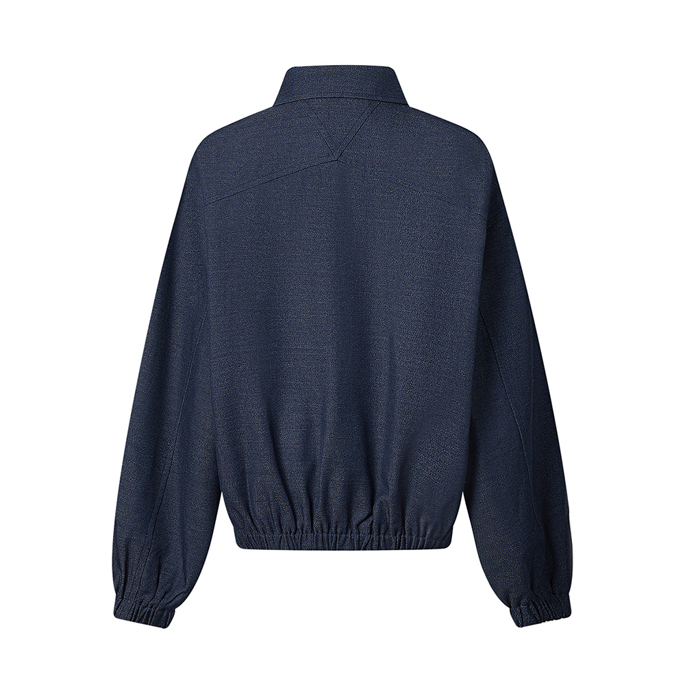 Bottega Veneta Accessory Bottega Veneta Men's Melange Wool Blouson in Dark indigo #394979 View 2 | Nigo Office