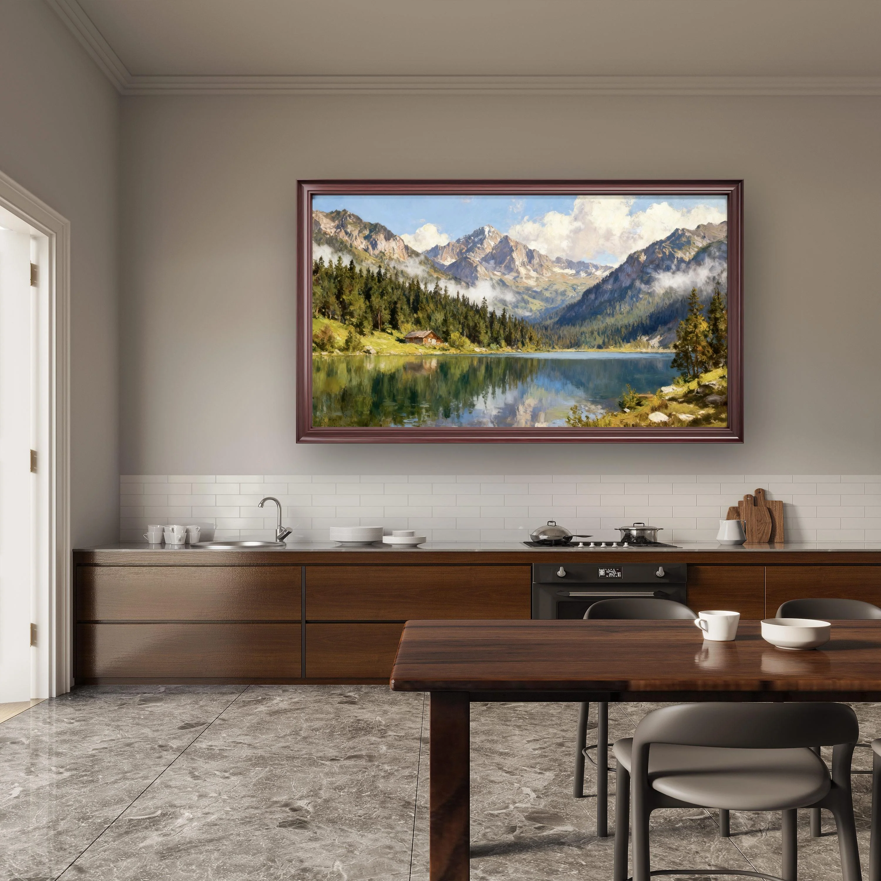 Ink Wash Mountains and Rivers