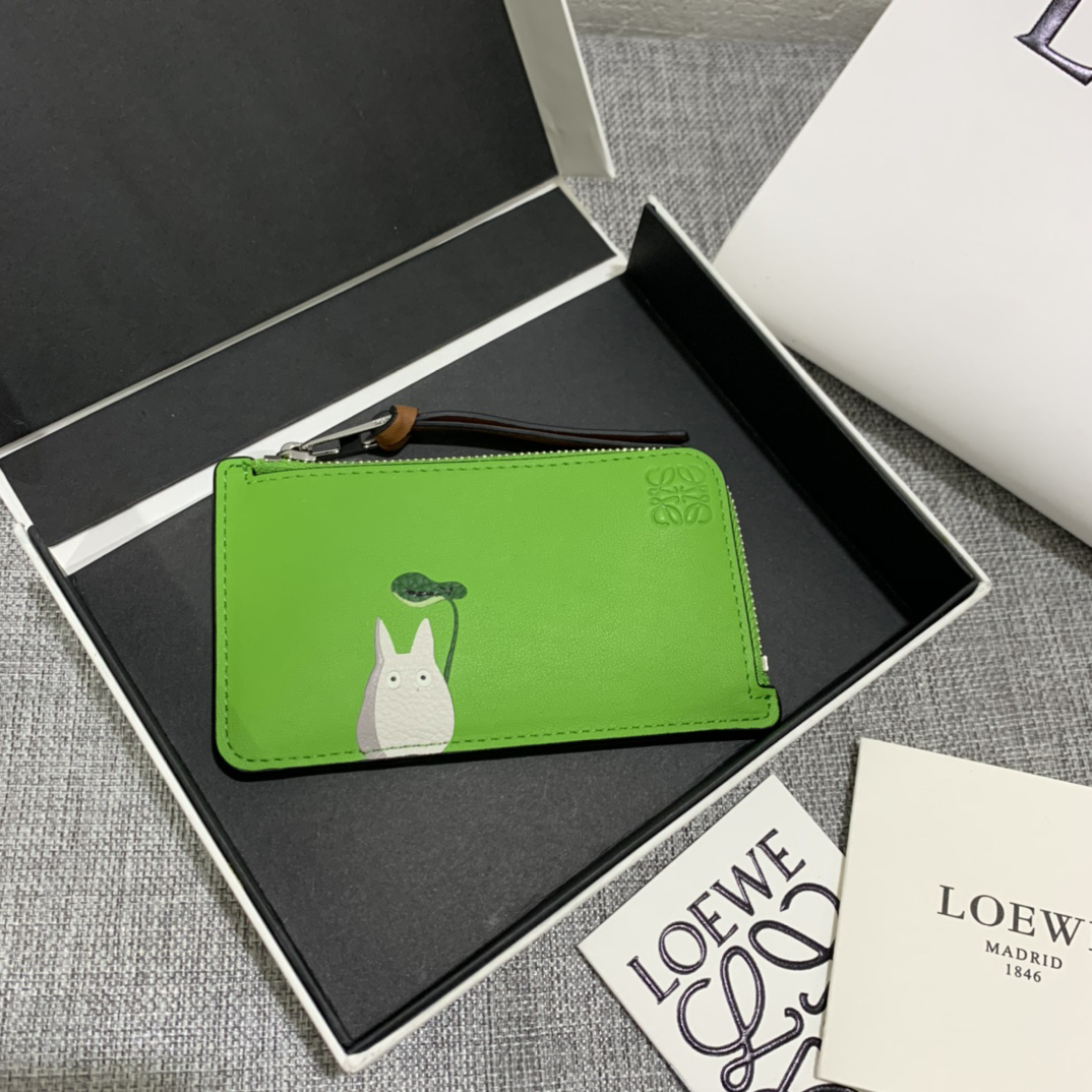 [TOP] LOEWE Card Holder  13*7.5 cm - Green - 711 Luxury
