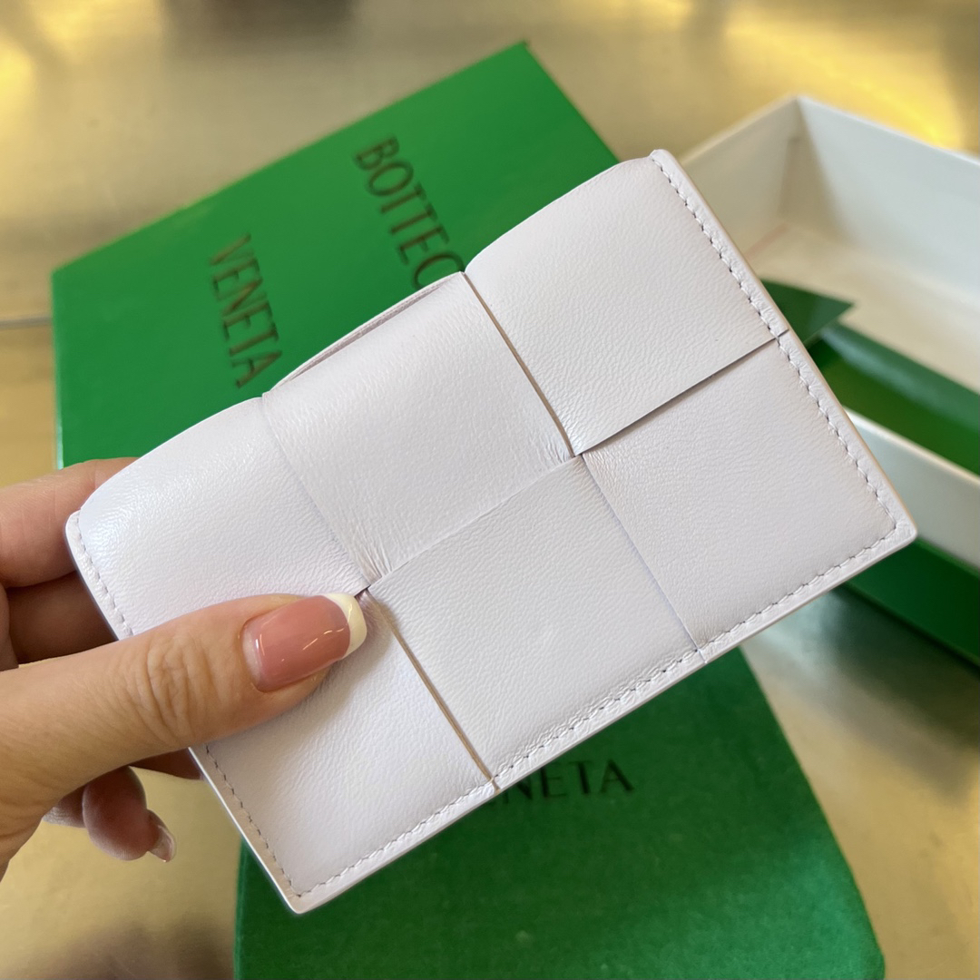 [TOP] Bottega Veneta BV Folding Slim Business Card Holder 12.5x7.5 cm - White - 711 Luxury