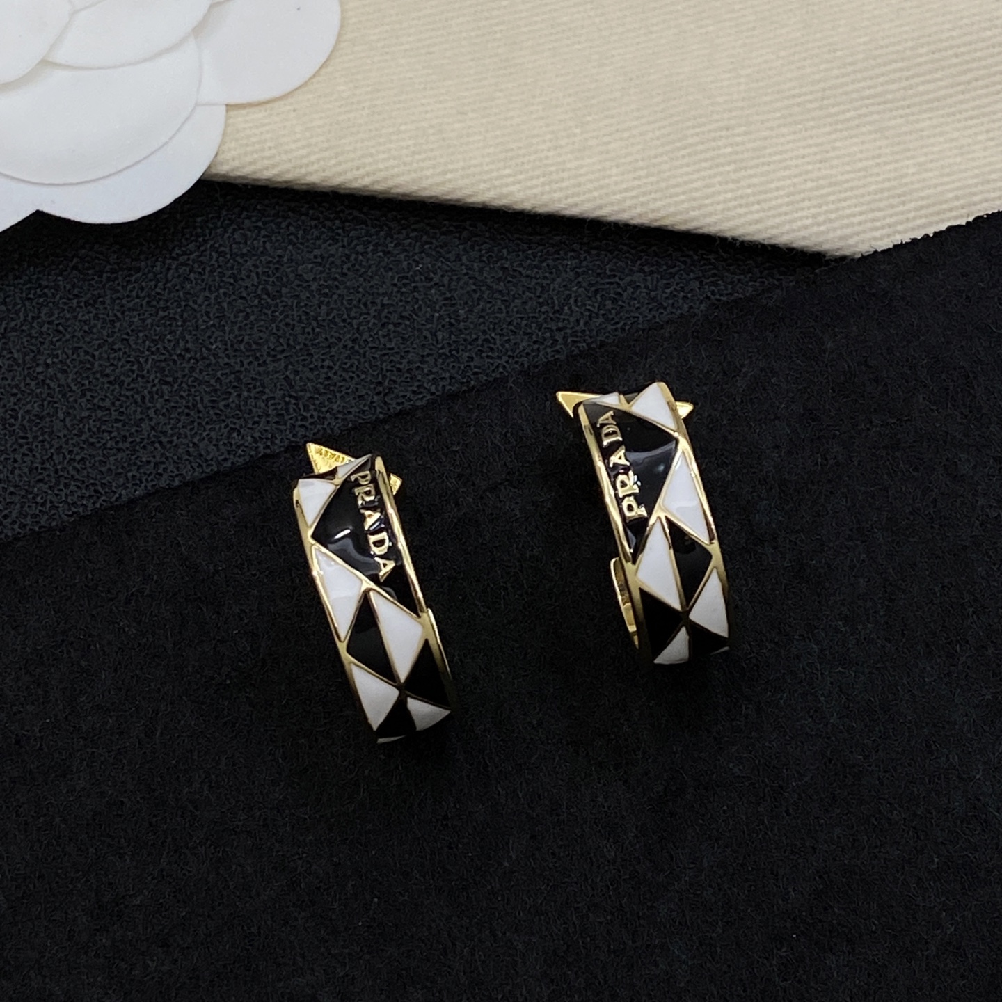 [TOP] PRADA Earrings - Gold - 711 Luxury