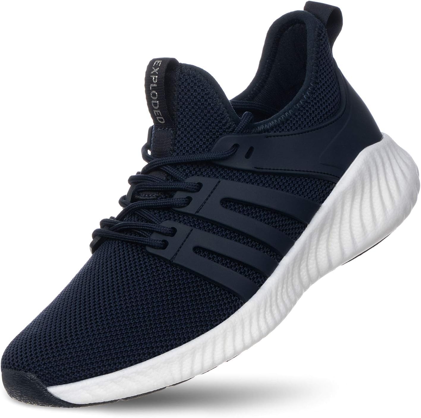 Mens Sneakers Walking Shoes - Memory Foam Athletic Tennis Running Workout Gym Ultra Lightweight Breathable Jogging Sports Shoes Slip on Casual Sneaker