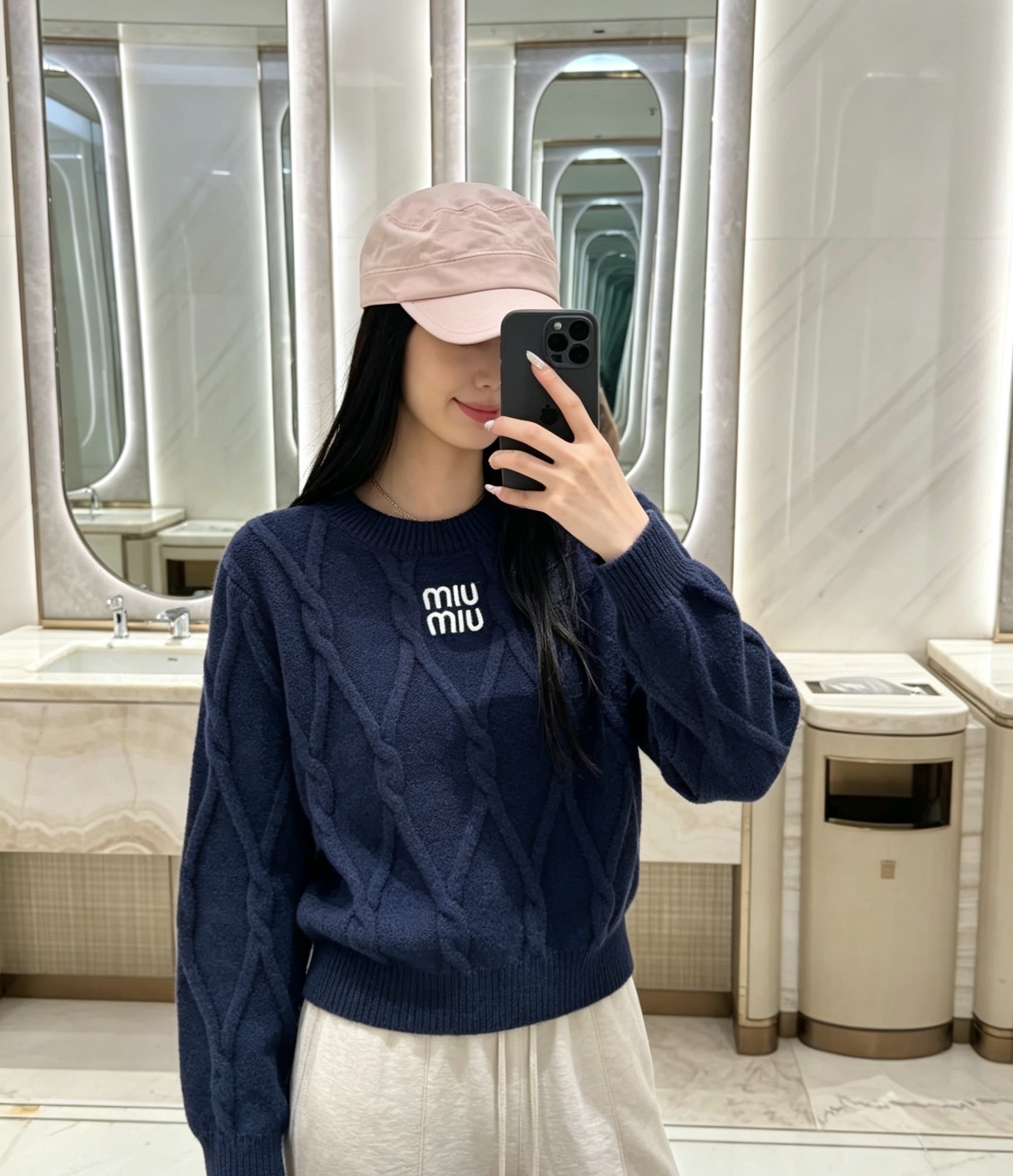 [TOP] Miu Miu Embroidered Letter Necklaces With Knitted Long Sleeves - 4 Colors - 711 Luxury