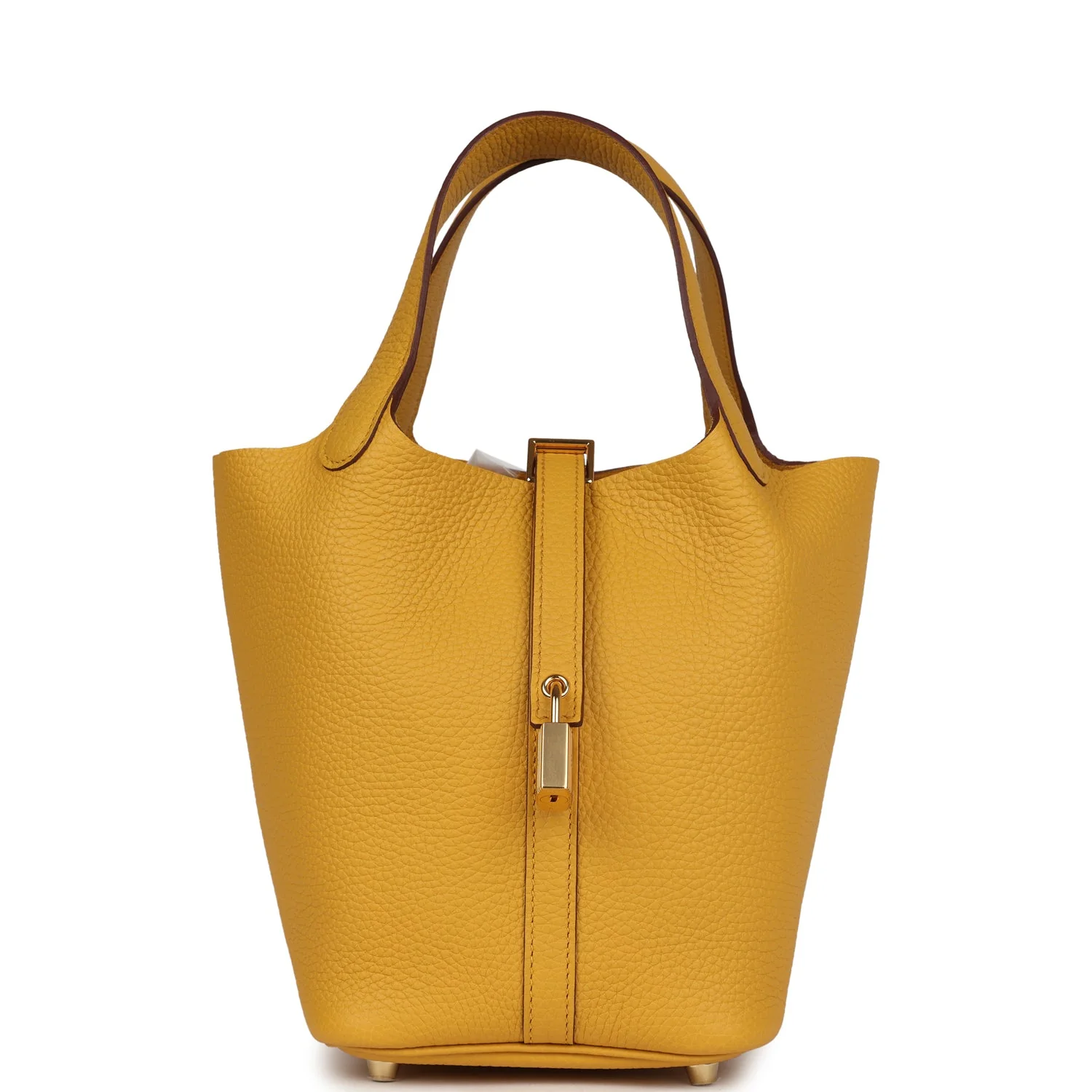 Hermes Picotin Lock  Jaune Ambre Clemence Gold Hardware