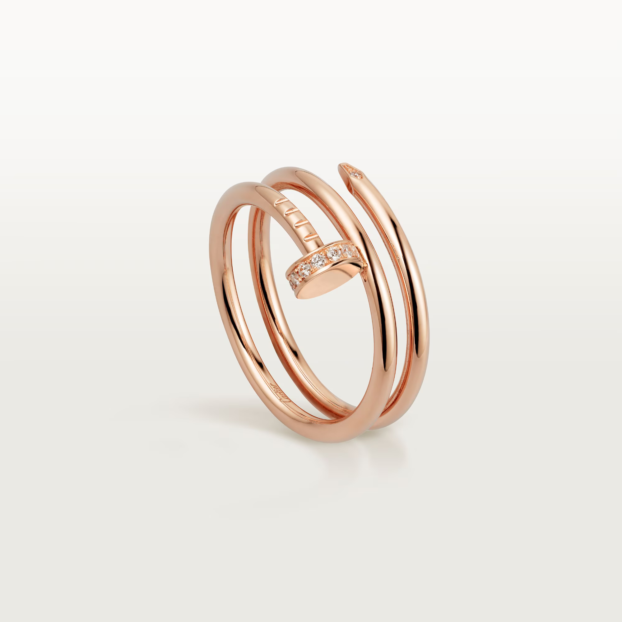 Carty Nails Infinity Wrap Ring,Rose Gold,Moissanite