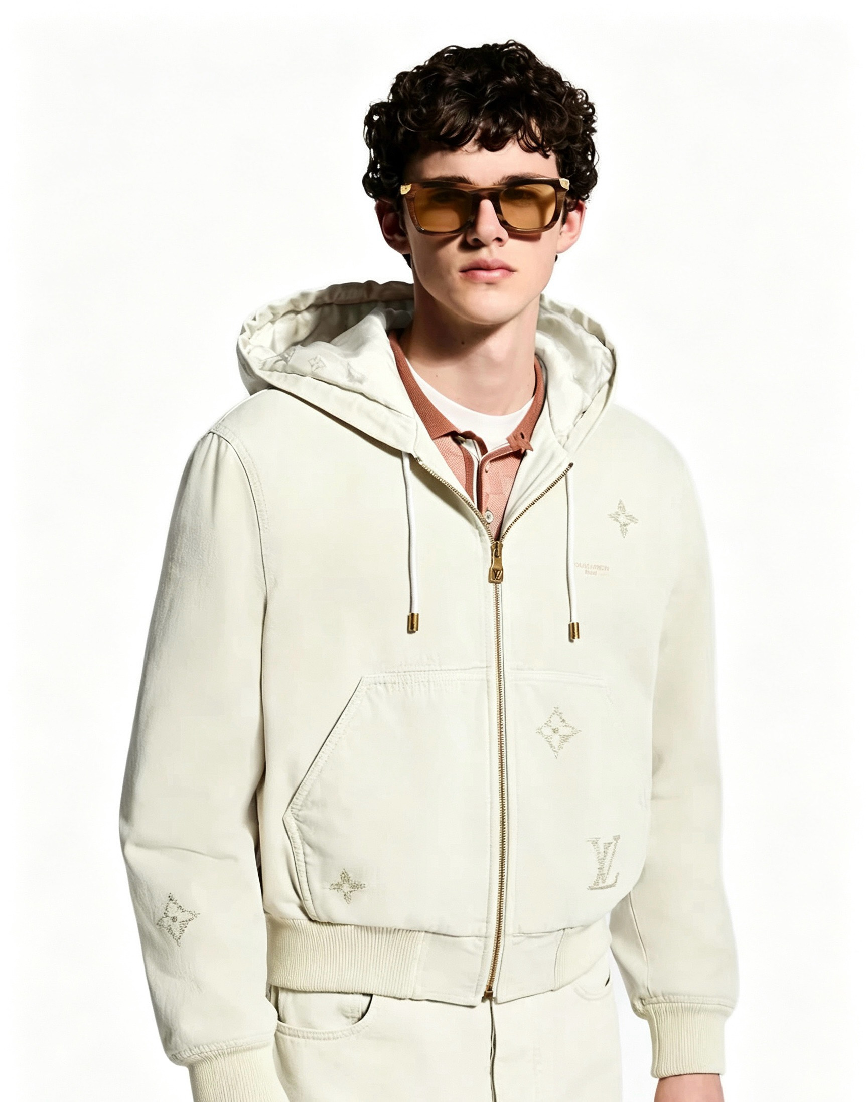 Louis Vuitton Accessory Louis Vuitton Embroidered Signature Hooded Blouson #394803 View 2 | Nigo Office