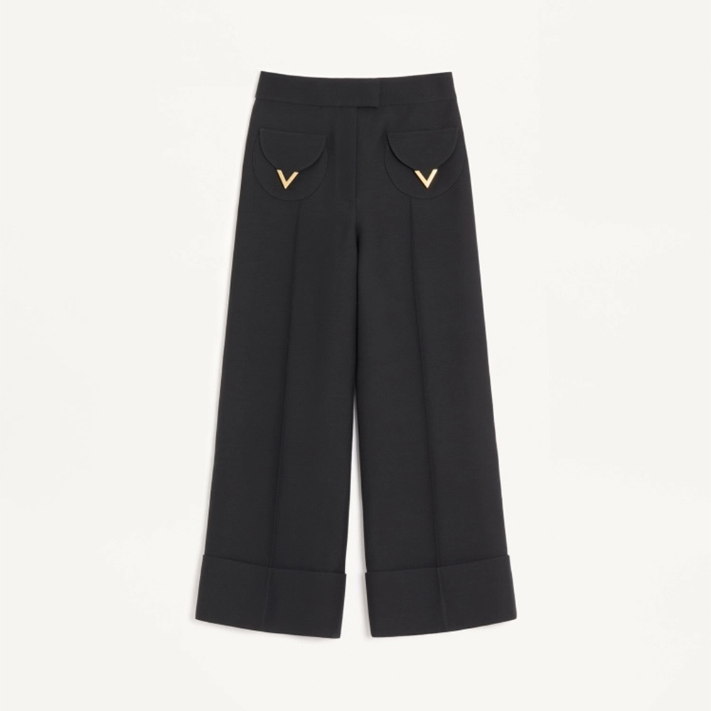 Valentino black Clothing Valentino Crepe Couture Trousers for Woman in Black #387367 | Nigo Office