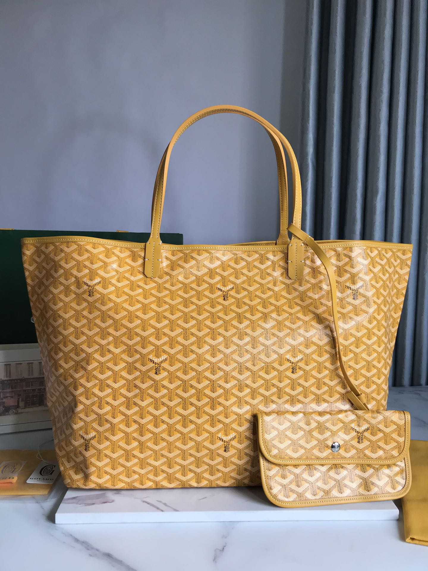 [TOP] Goyard Saint Louis Bag 40-20-32 CM - Yellow - 711 Luxury