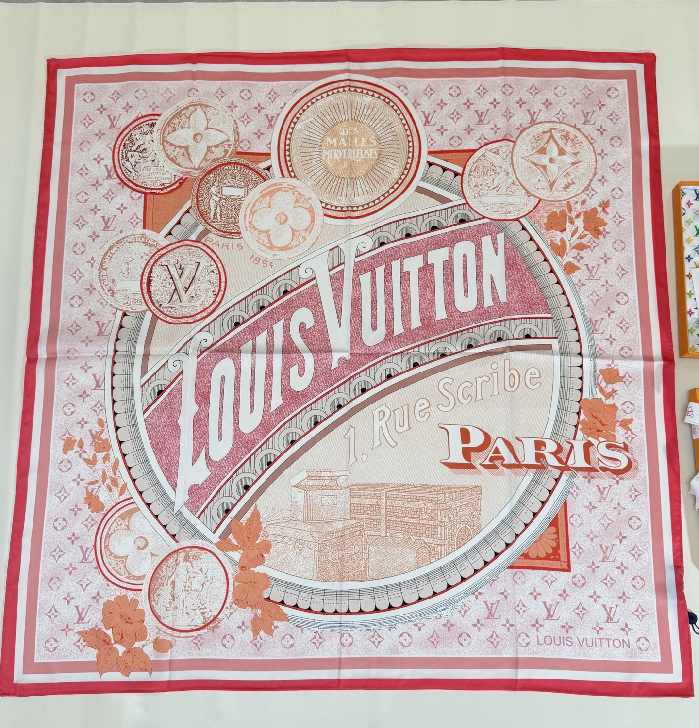 [TOP] Louis Vuitton LV Malles Merveilleuses Scarf 90X90cm - Pink - 711 Luxury