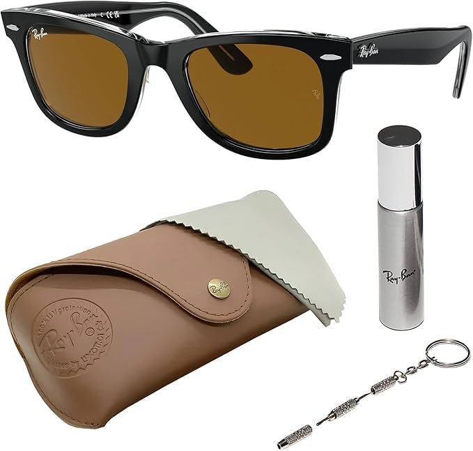 Ray-Ban RB2140 ORIGINAL WAYFARER CLASSIC Square Shape Sunglasses with Official Eyewear Kit