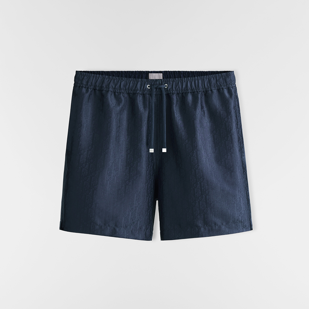 Dior blue Clothing DIOR Dioriviera Dior Oblique Swim Shorts Navy Blue Technical Jacquard #390663 | Nigo Office