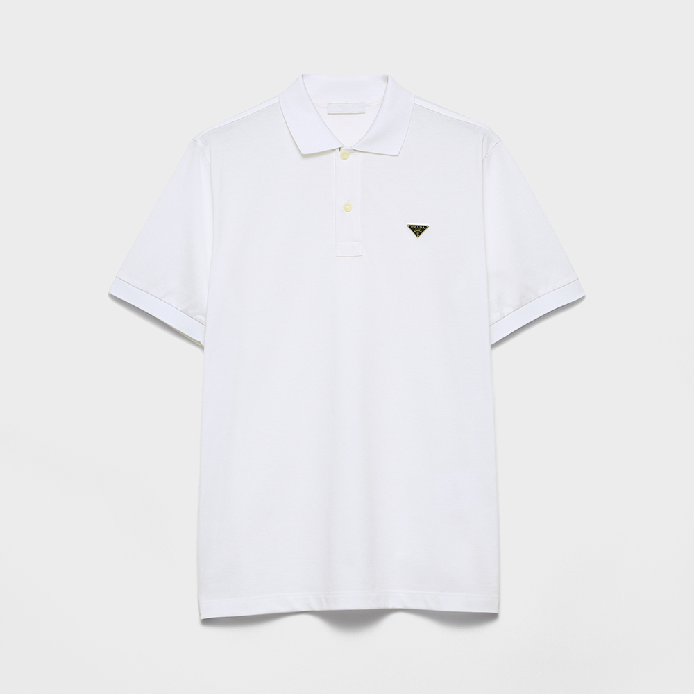 PRADA  Black Piqué Polo Shirt #387776