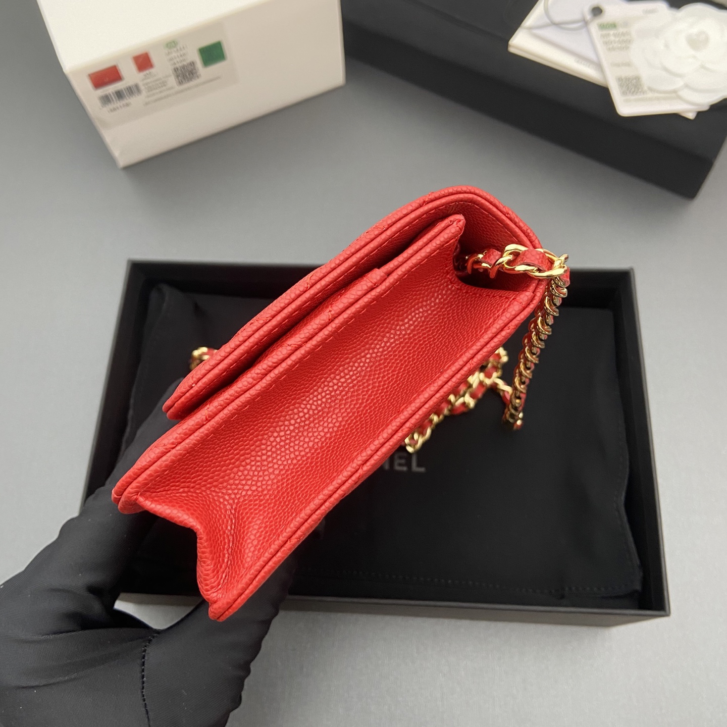 [TOP] CHANEL Woc Bag  20-13-3.5cm - Red