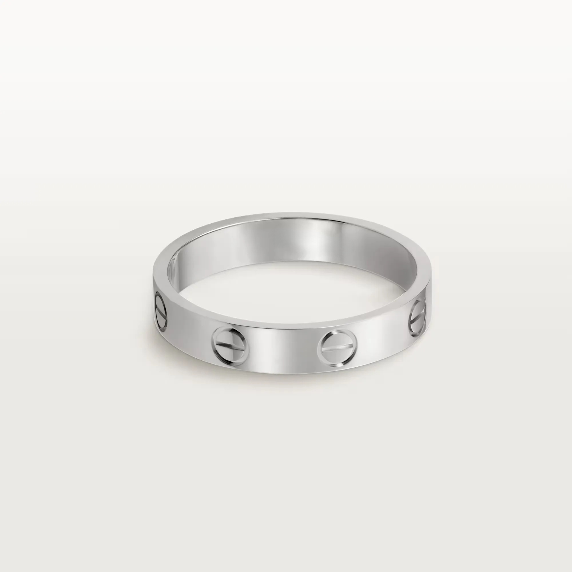 Carty Love Petite Lock Ring, White Gold, Small Model