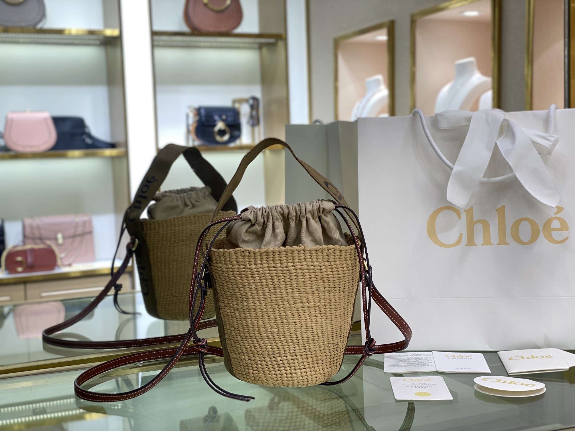 [TOP] Chloe Woody Basket Bag 17*16*16cm -Brown - 711 Luxury