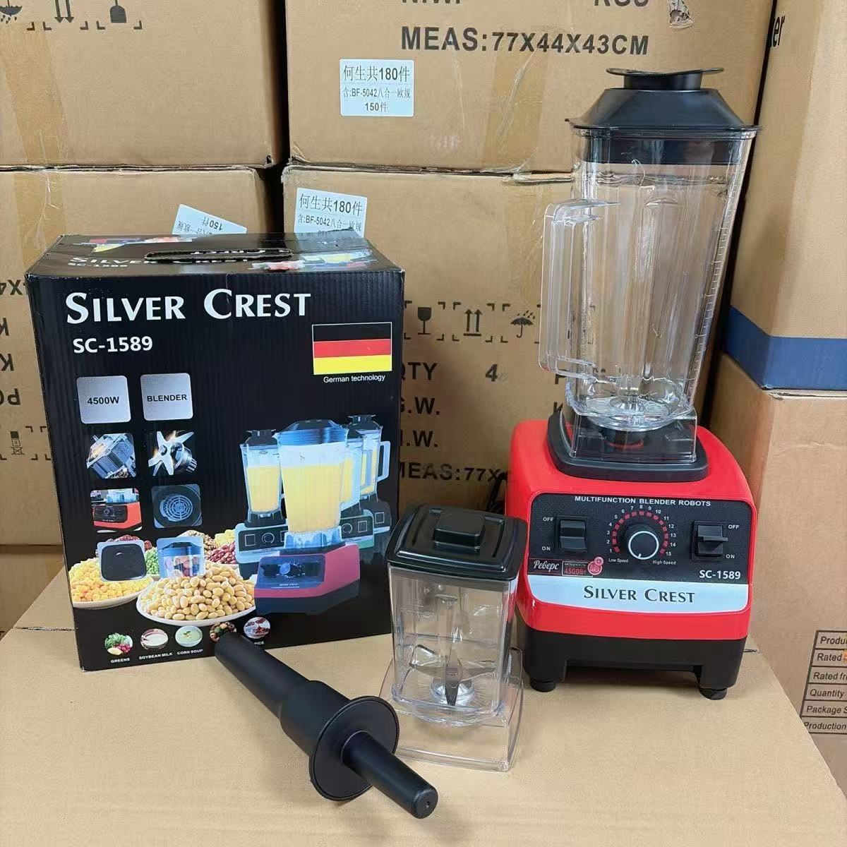 Double-cup high-speed blender with large capacity