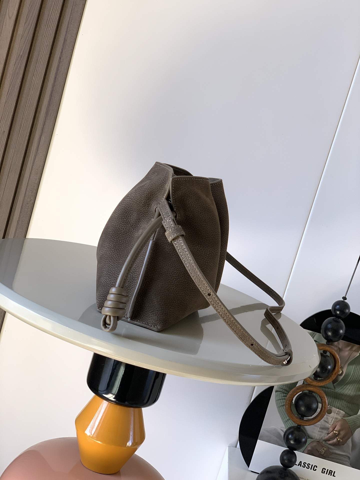 [TOP] LOEWE Flamenco Bag Grain Nubuck Leather 23x18x9cm - Brown - 711 Luxury