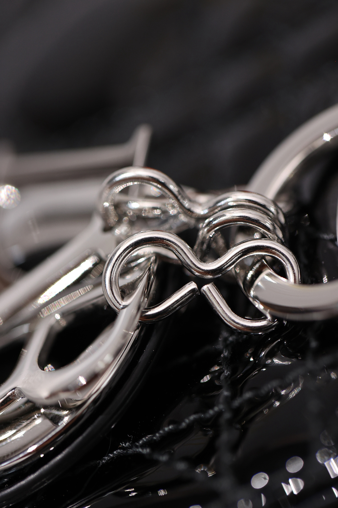 [TOP] Christian Dior Dior Lady Dior Bag Calfskin Patent 17x15x7cm - Black