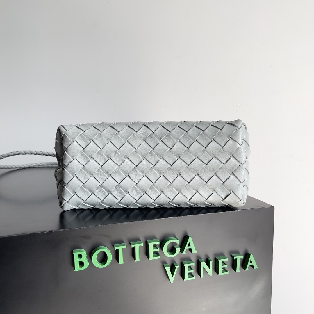 [TOP] Bottega Veneta BV Andiamo Bag Lambskin 25x22x10.5cm - Grey - 711 Luxury