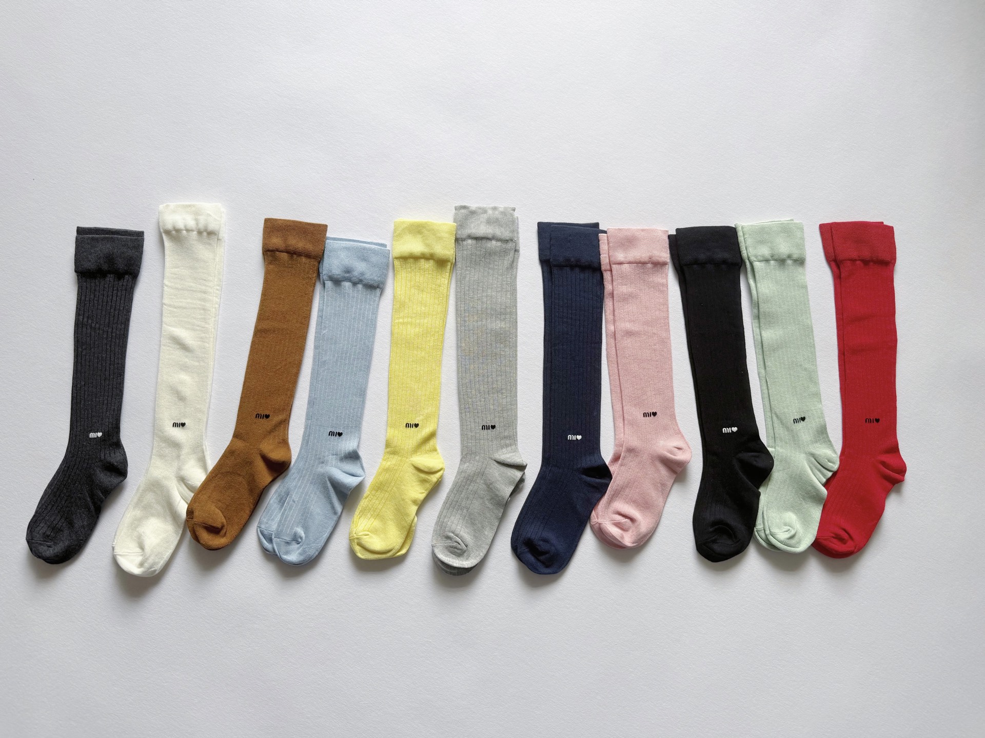 Designer Accessory MiuMiu Mulberry Silk Colorful Letter Stockings #393351 View 2 | Nigo Office