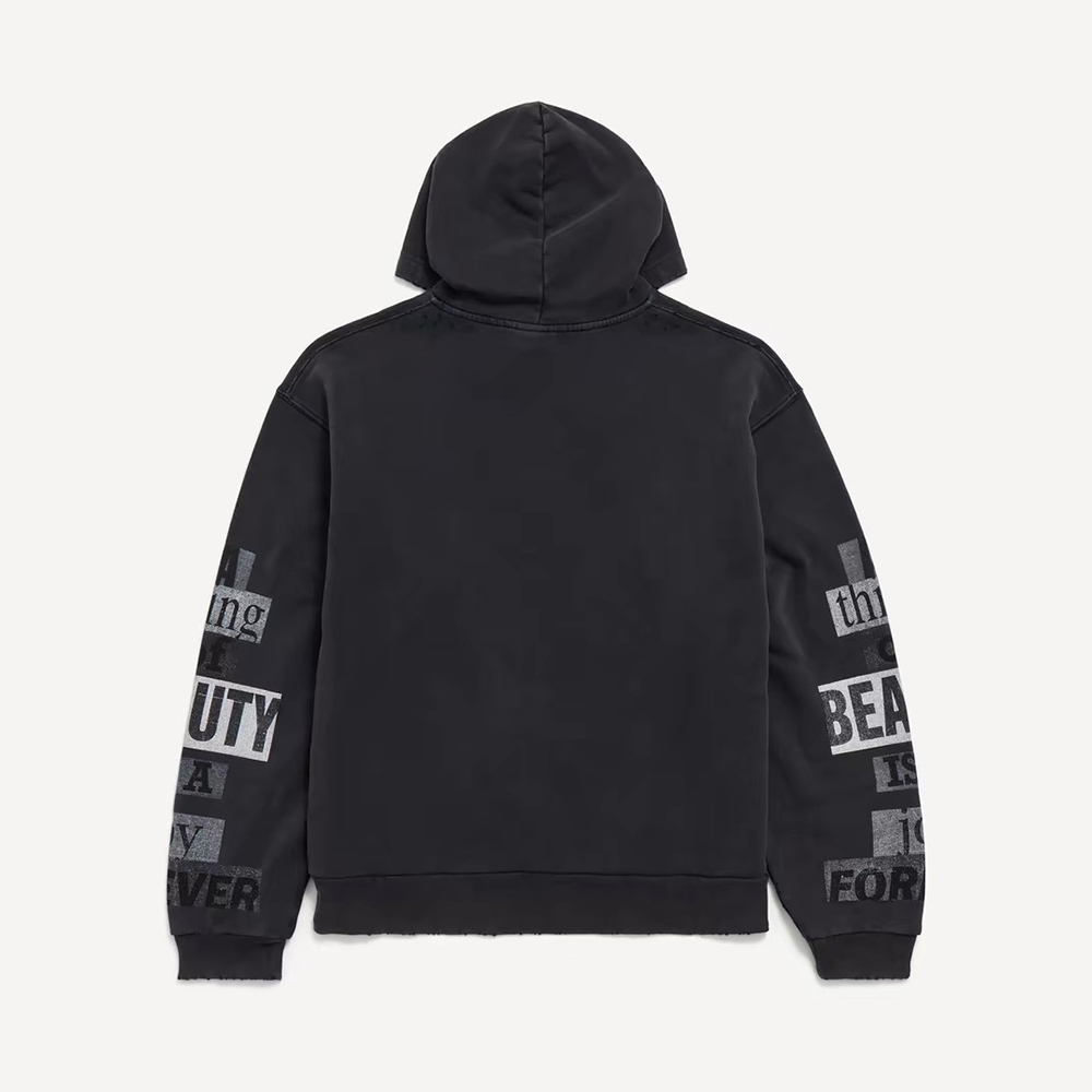 Balenciaga black Clothing Balenciaga Forever Washed Black Hoodie #396452 View 2 | Nigo Office