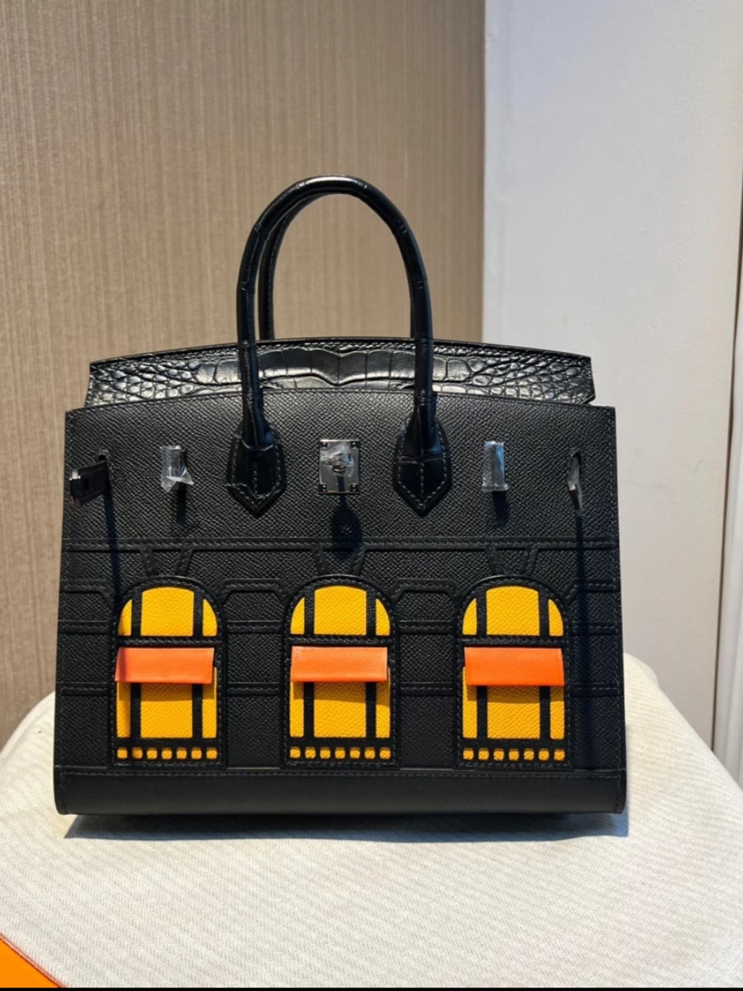 Advanced customization Birkin 25 crocodile skin Black