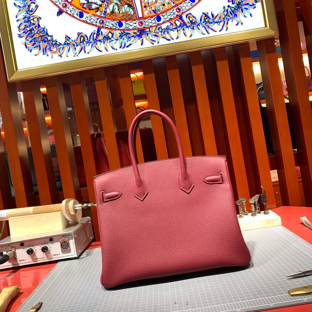 [TOP] HERMES Birkin Togo Leather 30cm - Rubis & SHW